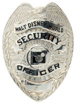 "WALT DISNEY WORLD SECURITY OFFICER" OFFICIAL HEAVY METAL BADGE.