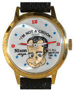“I’M NOT A CROOK” NIXON CHARACTER WATCH WITH SHIFTY EYES.