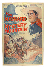 KEN MAYNARD IN "MYSTERY MOUNTAIN" ONE-SHEET MOVIE POSTER.