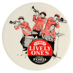 FORD T-BIRD BUTTON FOR 1962 CAMPAIGN “THE LIVELY ONES.”