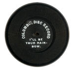 “COLUMBIA DISC RECORD” PHONOGRAPH RECORD REPLICA DESIGNED AS A BADGE.