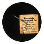 “COLUMBIA DISC RECORD” PHONOGRAPH RECORD REPLICA DESIGNED AS A BADGE.