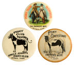 “PONY CLUB” & “FARMER’S WIFE” ST. PAUL BUTTONS FROM HAKE COLLECTION & CPB.
