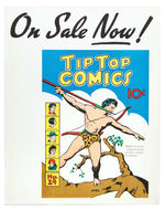 "TIP TOP COMICS" COMIC BOOK DISPLAY SIGN FEATURING TARZAN.
