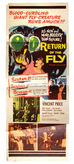 "RETURN OF THE FLY" INSERT MOVIE POSTER.
