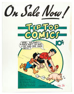 "TIP TOP COMICS" COMIC BOOK DISPLAY SIGN FEATURING LI'L ABNER.