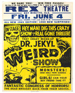 “DR. JEKYL AND HIS WEIRD SHOW” SPOOK SHOW POSTER.