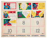 EARLY "SUPERMAN-TIM PRESS CARD" WITH STAMPS.