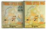 "THREE LITTLE PIGS/THE BID BAD WOLF AND LITTLE RED RIDING HOOD" TWO-IN-ONE BOOK WITH DUST JACKET.
