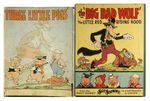 "THREE LITTLE PIGS/THE BID BAD WOLF AND LITTLE RED RIDING HOOD" TWO-IN-ONE BOOK WITH DUST JACKET.