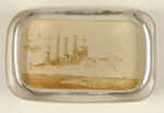 SPAN-AM WAR "U.S.S. BROOKLYN/WITH COMMANDER W.S. SCHLEY" PAPERWEIGHT.