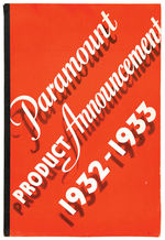 PARAMOUNT PICTURES 1932-1933 EXHIBITORS BOOK.