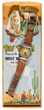 “DALE EVANS WRIST WATCH” BOXED WITH TOOLED LEATHER BAND.