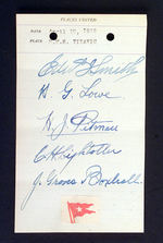 "TITANIC" CAPTAIN AND OFFICERS SIGNED LOG SHEET.