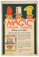 “KELLOGG’S RICE KRISPIES MAGIC COLOR CARDS.”