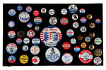 GOLDWATER INSTANT COLLECTION OF 49 BUTTONS PLUS TWO FOR BILL MILLER.