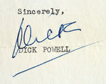 DICK POWELL SIGNED LETTER.