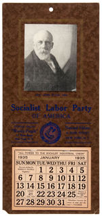 SOCIALIST LABOR PARTY 1935 CALENDAR HONORING DANIEL DeLEON.