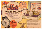 "MR. MET" METS WATCH IN CASE W/MATCHING AD.