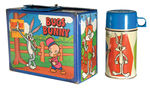 "BUGS BUNNY - YOSEMITE SAM" VINYL LUNCH BOX WITH THERMOS.