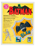 BATMAN RETAILER SHEET MATTEL TOYS FEATURING BAT-BOMB.