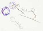 RUSPOLI-RODRIGUEZ ORIGINAL SIGNED SCREENPRINT OF FAMOUS IMAGE FROM "HAIR".