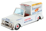"DELICIOUS ICE CREAM" TIN LITHO FRICTION TOY TRUCK.
