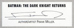 "BATMAN THE DARK KNIGHT RETURNS" 10TH ANNIVERSARY PRESENTATION PIECE SIGNED BY FRANK MILLER.