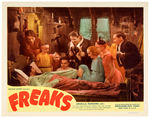 "FREAKS" 1949 RE-RELEASE HIGH GRADE SET OF EIGHT LOBBY CARDS WITH ENVELOPE.