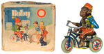 “BOBY” CIRCUS MONKEY ON TRICYCLE BOXED WIND-UP BY ARNOLD.