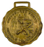 "PITTSBURGH PRESS MARBLE TOURNAMENT" BRASS WATCH FOB BY BASTIAN.