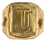 TENNESSEE JED LOOK-AROUND BRASS RING WITH HIS INITIALS.