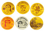 “DAVY CROCKETT” SIX BUTTONS FROM THE HAKE COLLECTION.