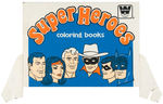 WHITMAN SUPER HEROES COLORING BOOKS DISPLAY CARD.