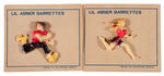 "LI'L ABNER" CHARACTER BELT/PINS/BARRETTES SEVEN-PIECE LOT.
