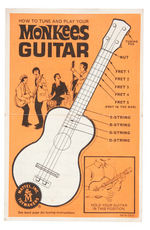 "MONKEES" TOY GUITAR W/INSTRUCTION SHEET.