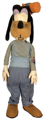 GOOFY GIANT SIZE DOLL BY CHARLOTTE CLARK WITH NOTARIZED STATEMENT & HAKE’S COA.