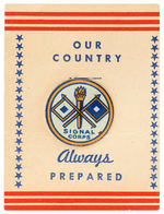 WORLD WAR II LITHO TIN PATRIOTIC TABS ON ORIGINAL CARDS.
