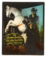 "THE LONE RANGER GIMBEL BROS." RARE COLOR TINTED PHOTO.
