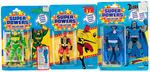 "SUPER POWERS" LOT OF ONE DOZEN FIGURES, 11 CARDED INCLUDING MISTER MIRACLE.