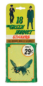 "THE GREEN HORNET STICKERS" LOT WITH BOX.