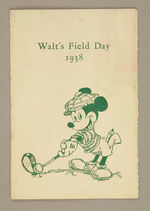 "WALT'S FIELD DAY 1938" COMPLETE PROGRAM FOR STUDIO EMPLOYEES PICNIC.
