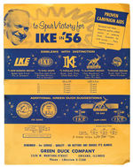 IKE 1952-56 PROMO ADS/PRICE LISTS FROM THE GREEN DUCK BUTTON CO. ARCHIVE.