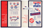 JFK/LBJ PROMOTIONAL FOLDERS FROM THE GREEN DUCK BUTTON CO. ARCHIVES.