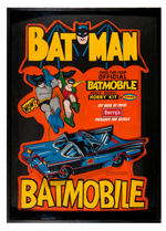 "BATMAN" HUGE AND IMPRESSIVE "BURRY'S COOKIES" FRAMED VACU-FORM DISPLAY W/ BATMOBILE KIT OFFER.