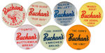 BUCHAN’S BREAD 7 OF 12 KNOWN CLUB BUTTONS FROM HAKE COLLECTION.