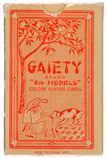 "GAIETY BRAND 54 MODELS" COMPLETE BOXED TOPLESS PIN-UP CARD DECK.