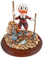 CARL BARKS UNCLE SCROOGE "PICK AND SHOVEL LABORER" LIMITED EDITION FIGURINE & SIGNED LITHOGRAPH.
