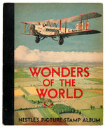 "NESTLE'S WONDERS OF THE WORLD PICTURE STAMP ALBUM" THREE VOLUME SET W/COMPLETE 588 STAMPS SET.