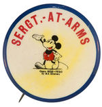 MICKEY MOUSE 1930S CLUB OFFICER BUTTON.